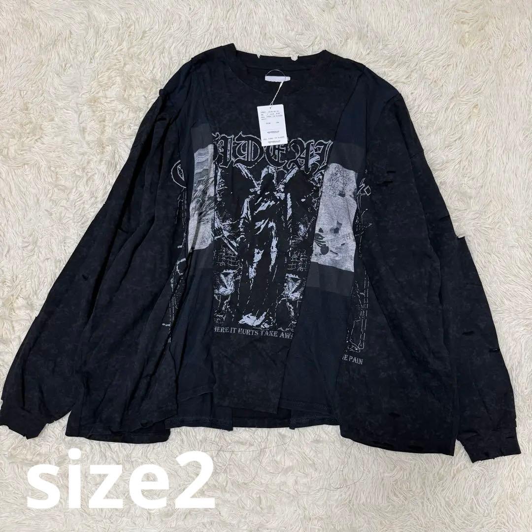 DISCOVERED × GIDEAL リメイク ロンＴ サイズ:2