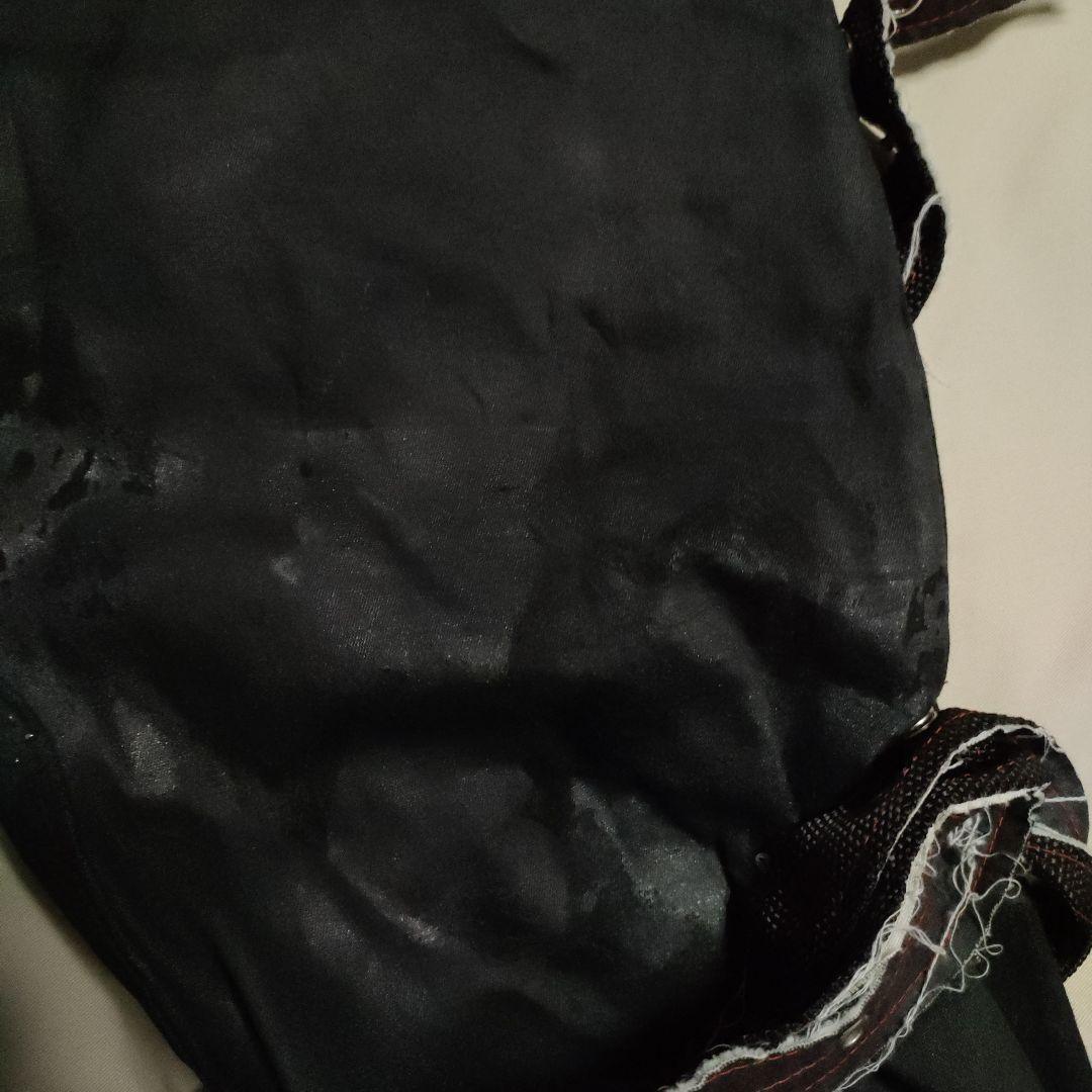 h.NAOTO ダメージベルト付き 黒 ハーフ パンツ 拘束 紐