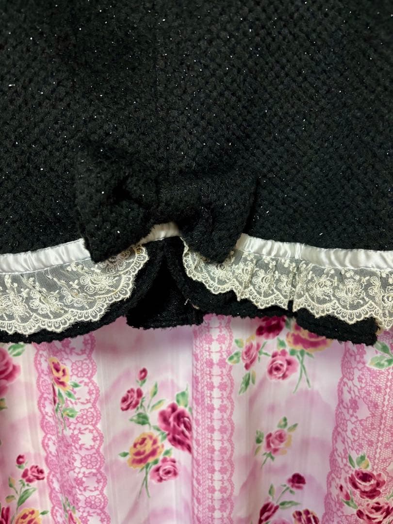 激レア☆TRALALA 黒のファー付きポンチョ