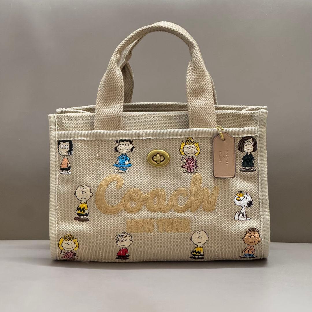 【美品】COACH スヌーピー ピーナッツ カーゴトート26 ショルダーバッグ
