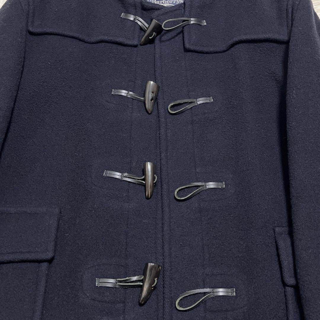 美品✨️ BURBERRY ダッフルコート ノバチェック ウール ネイビー XL