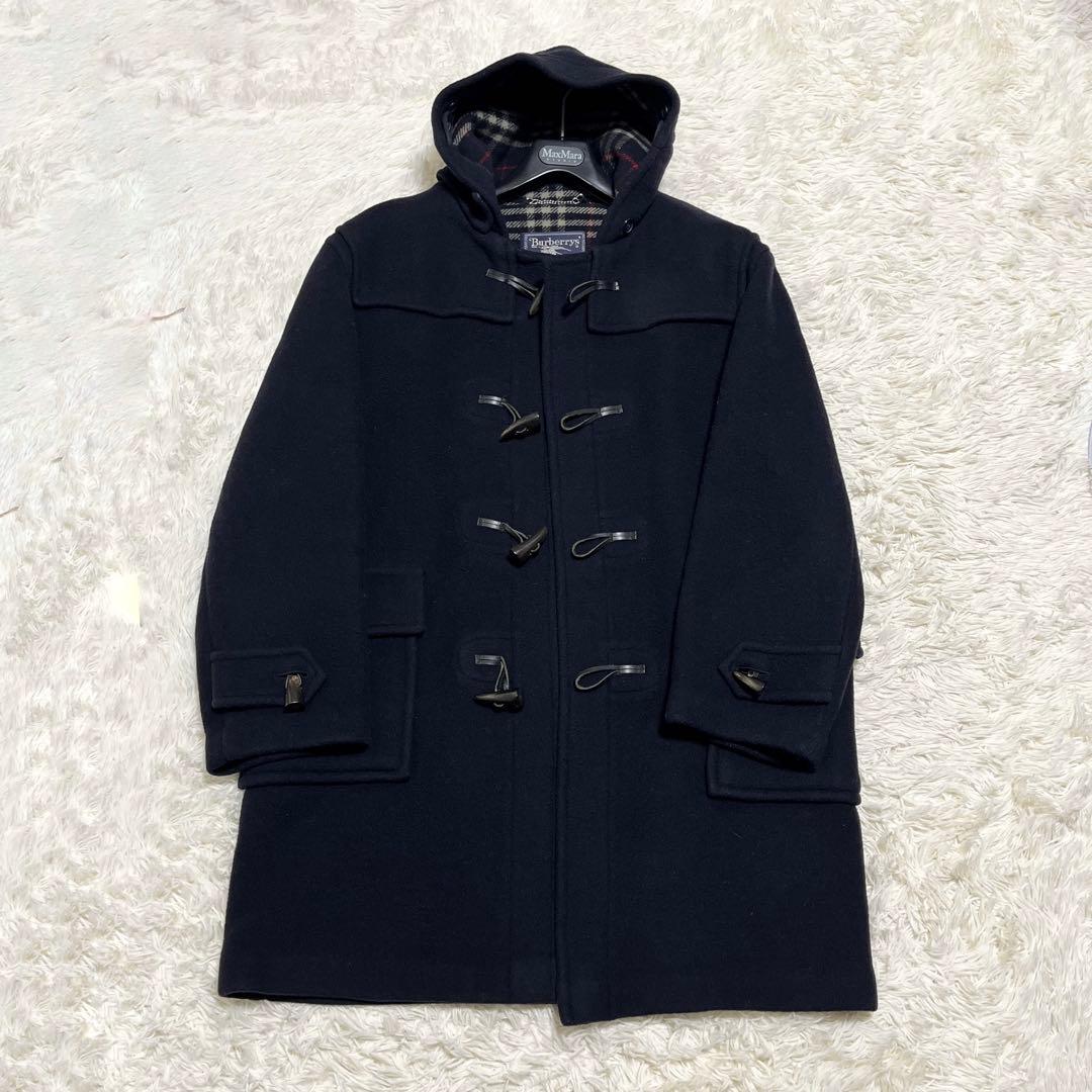 美品✨️ BURBERRY ダッフルコート ノバチェック ウール ネイビー XL