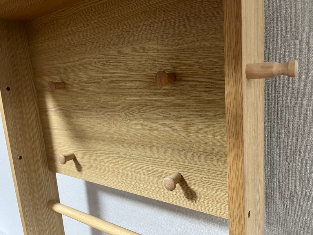 【Taroさま専用！】カリモクナチュラルウッド ハンガーラック 上部フック付き】