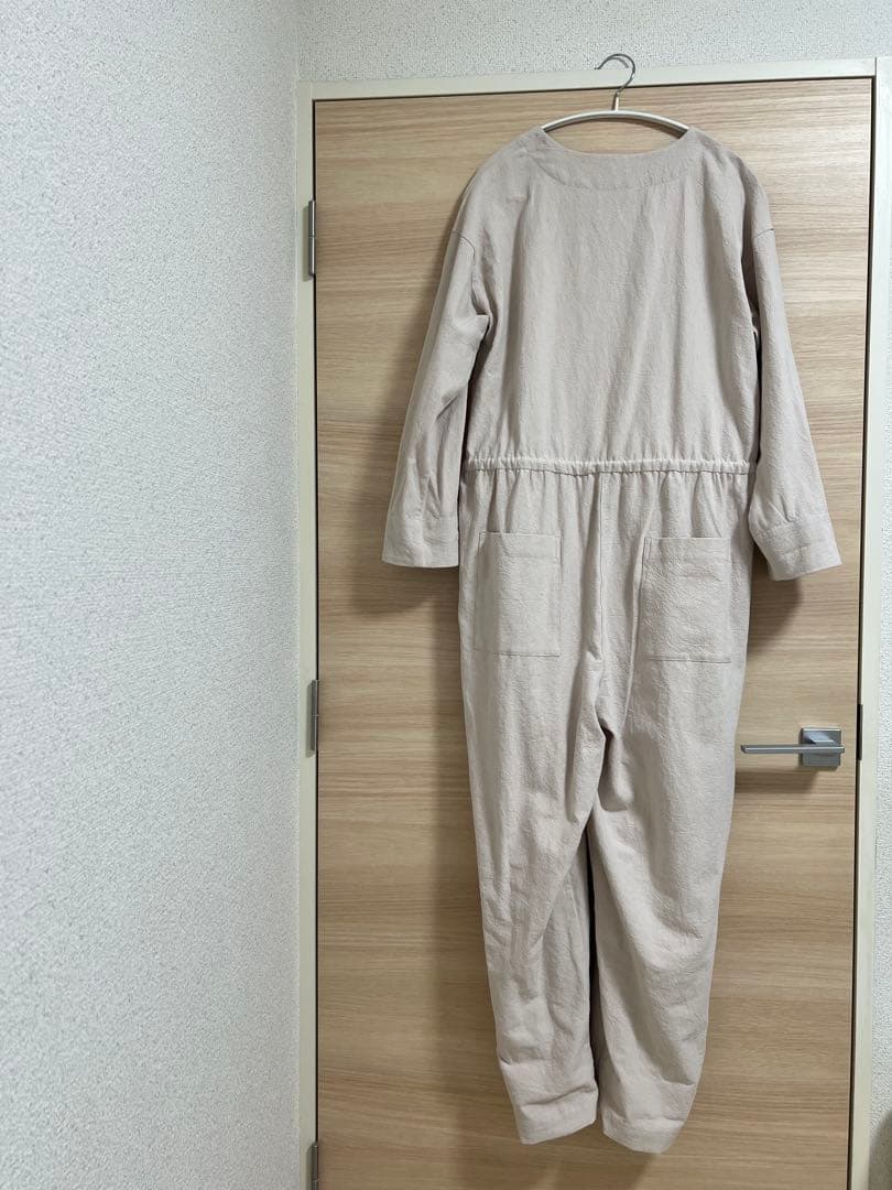 TUTIE. コットンリネンウエストギャザーオールインワン