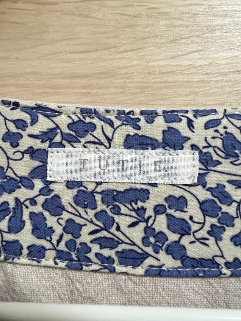 TUTIE. コットンリネンウエストギャザーオールインワン