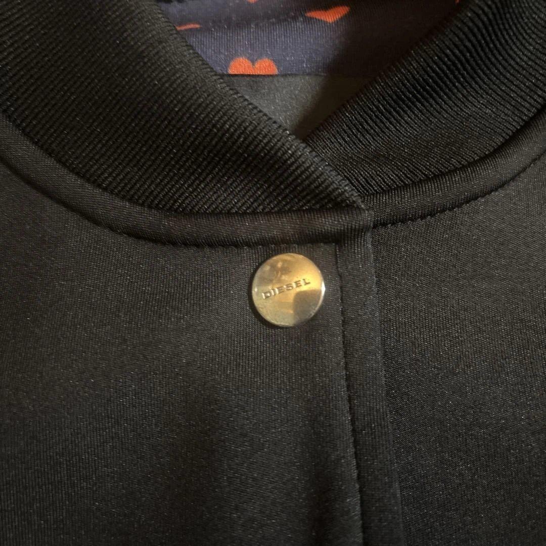 美品　DIESEl ディーゼル ラムレザー　スタジャン　スカジャン ブラック　L