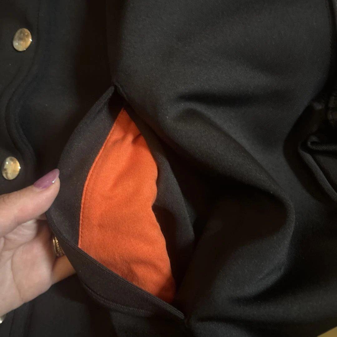 美品　DIESEl ディーゼル ラムレザー　スタジャン　スカジャン ブラック　L