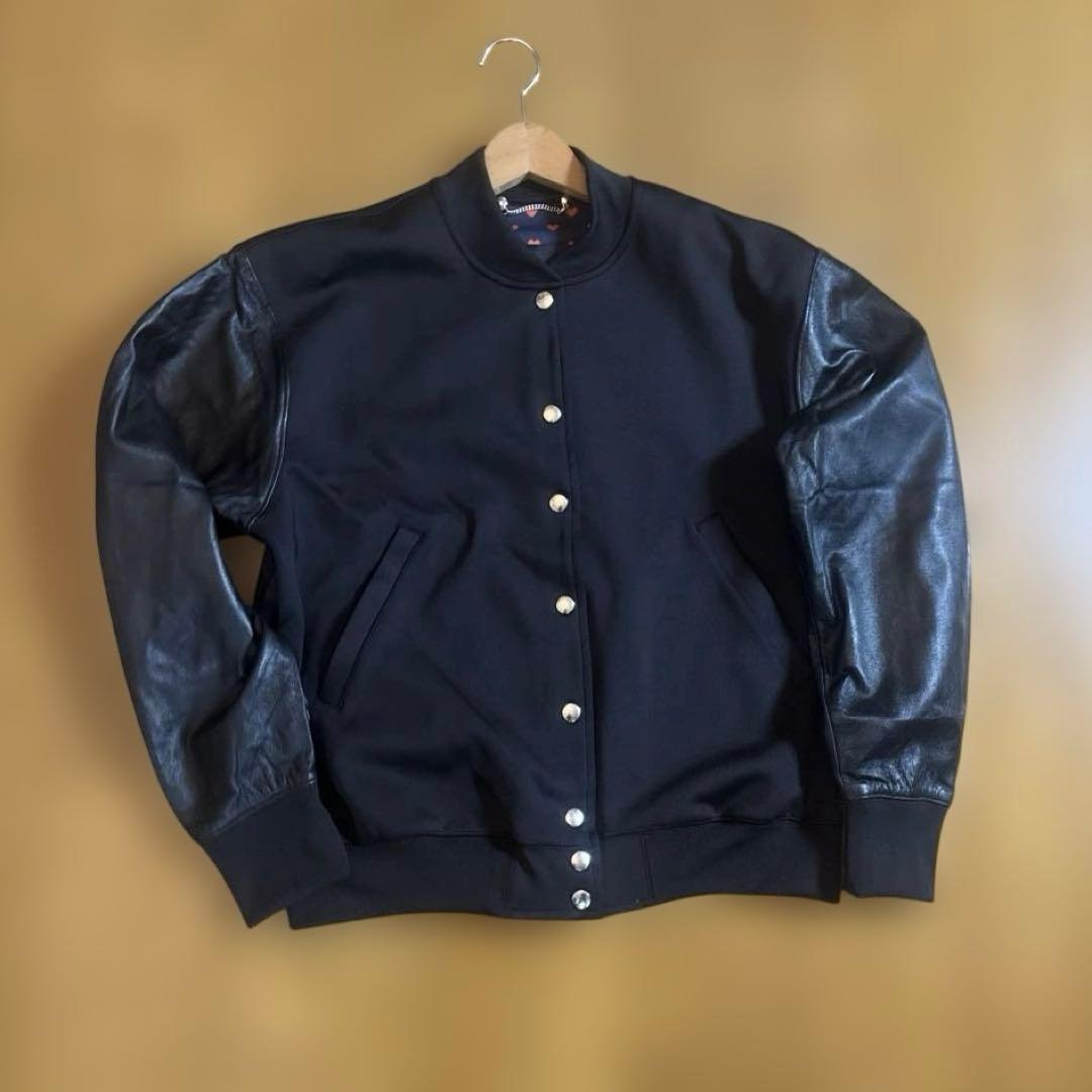 美品　DIESEl ディーゼル ラムレザー　スタジャン　スカジャン ブラック　L