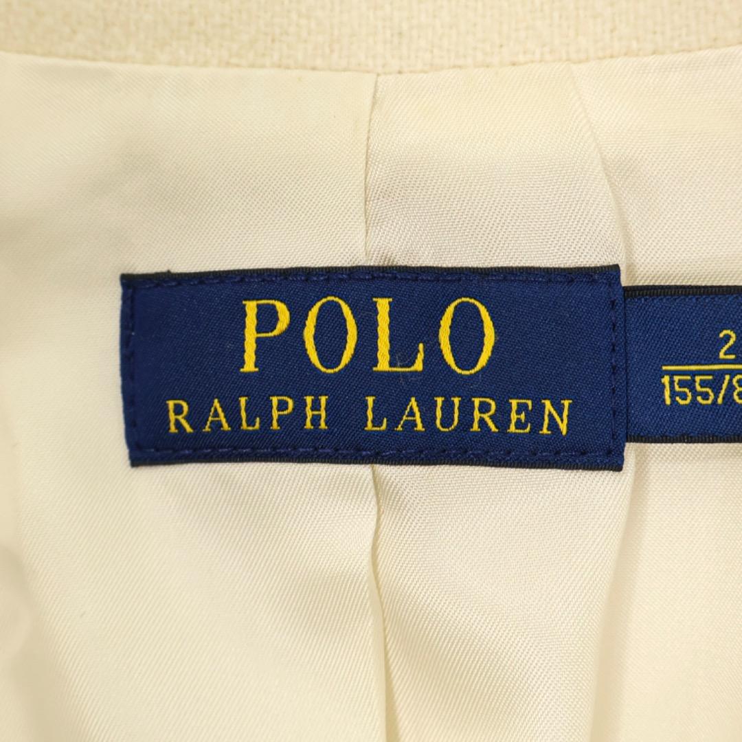 H4575◾️ポロラルフローレン　１釦ウールジャケット　アイボリー　Y2K