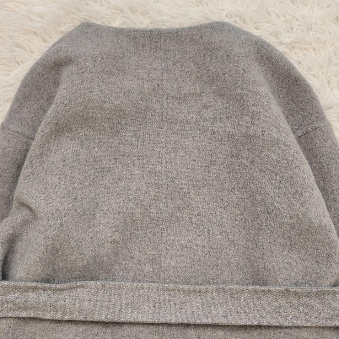 近年 スピックアンドスパン ビーバーフォールドラペルコート 36 グレー