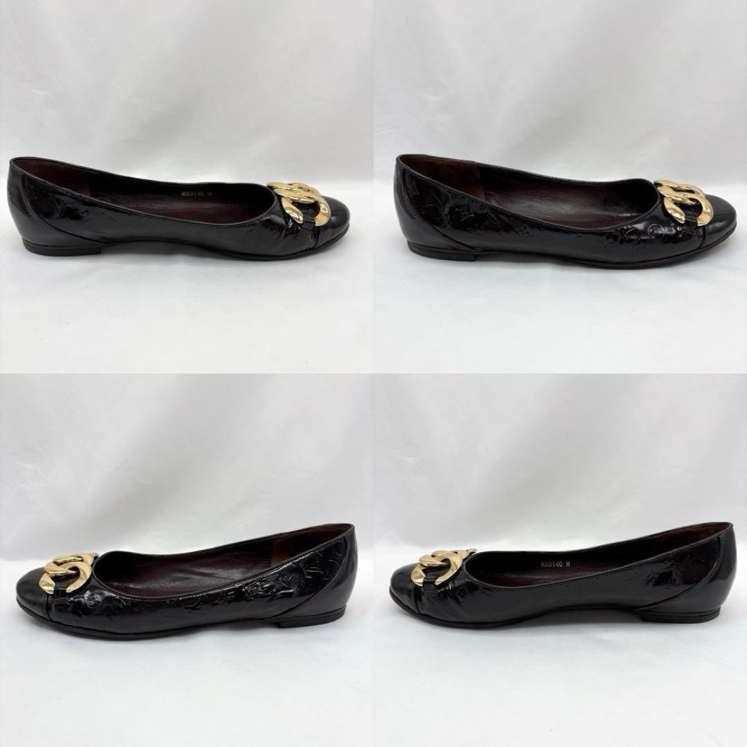 LOUIS VUITTON ヴェルニ パンプス フラット 金具 ローファー ロゴ