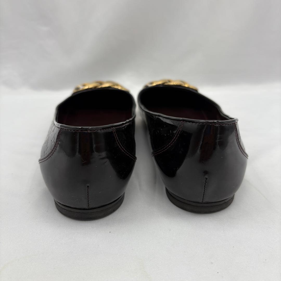 LOUIS VUITTON ヴェルニ パンプス フラット 金具 ローファー ロゴ