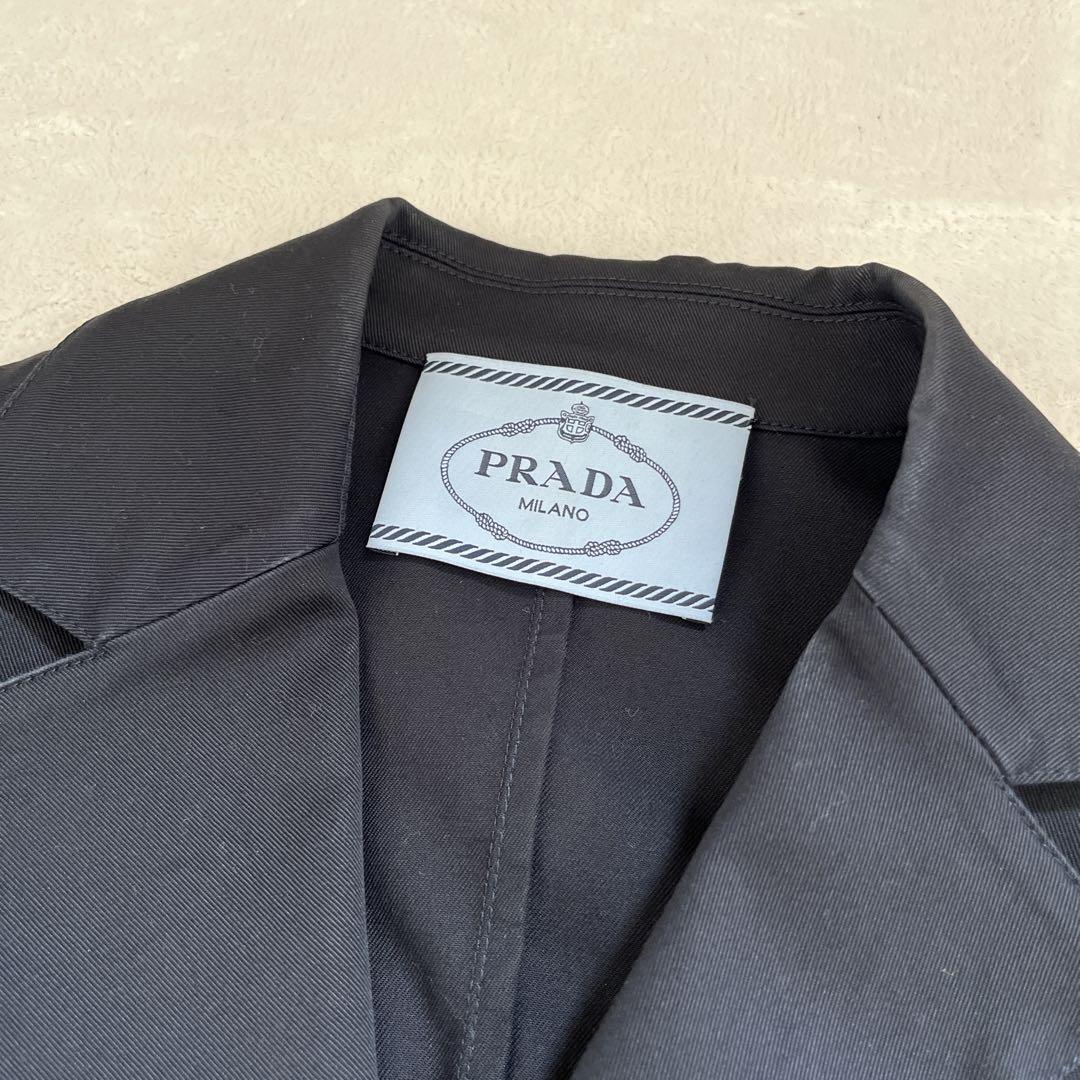 PRADA プラダ テーラードジャケット　黒　無地　レディース　40 M相当