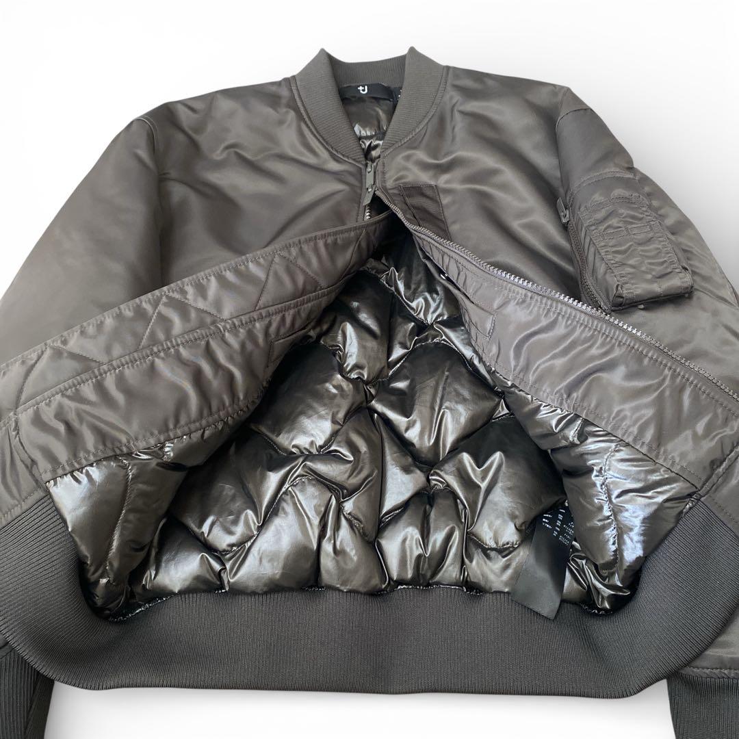 +J UNIQLO ハイブリッドダウンオーバーサイズMA-1ジャケット　グレー