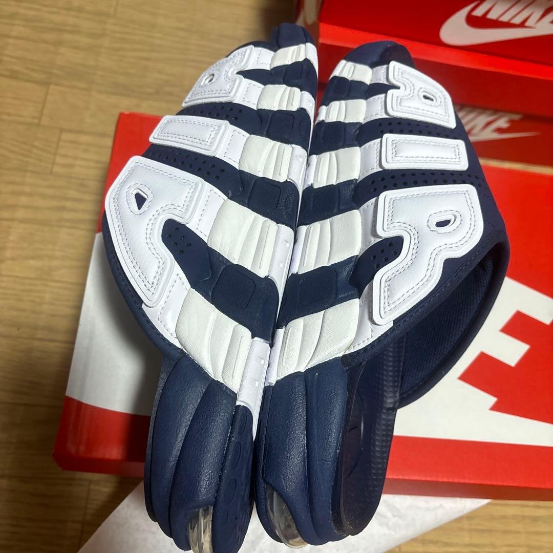 NIKE 28 アップテンポ　スライド　サンダネイビー　28 メル再民