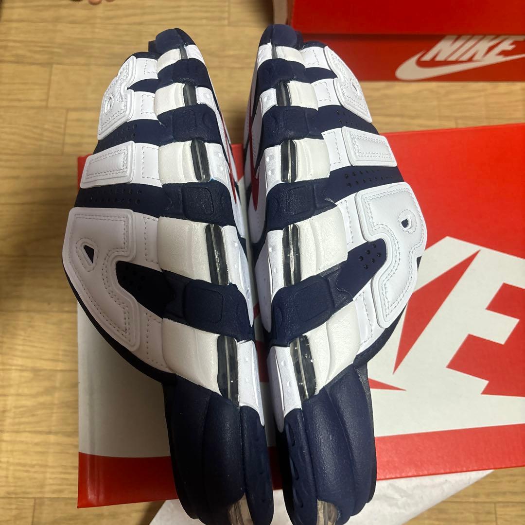 NIKE 28 アップテンポ　スライド　サンダネイビー　28 メル再民