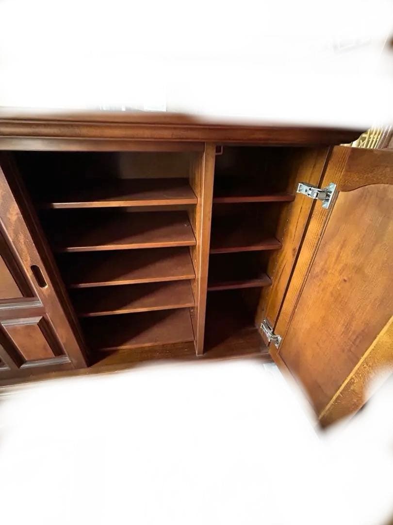 カリモク　コロニアル下駄箱　美品　オールドカリモク