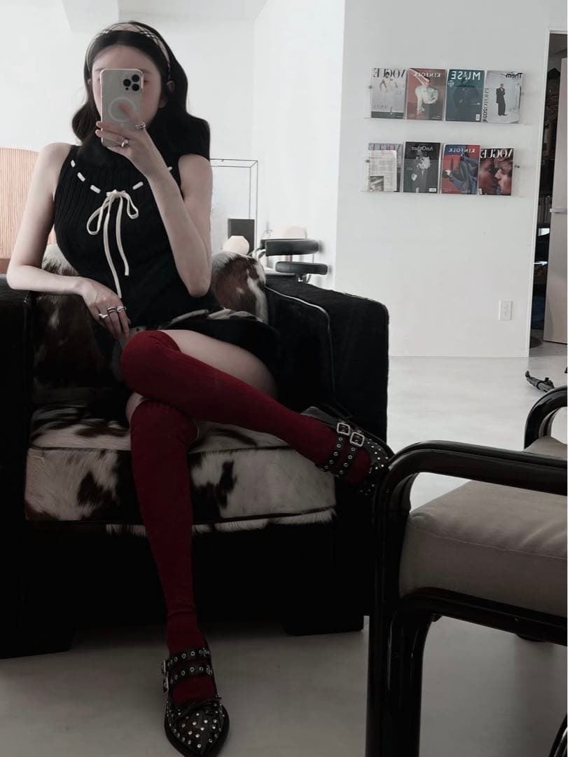 新品・箱付き♡Darich♡ダブルベルトフラットシューズ　Mサイズ