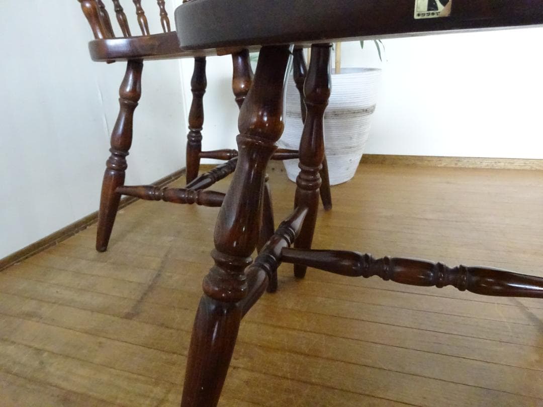 キツツキ　穂高　カントリー　ウィンザーチェア　ダイニングチェア　2脚セット