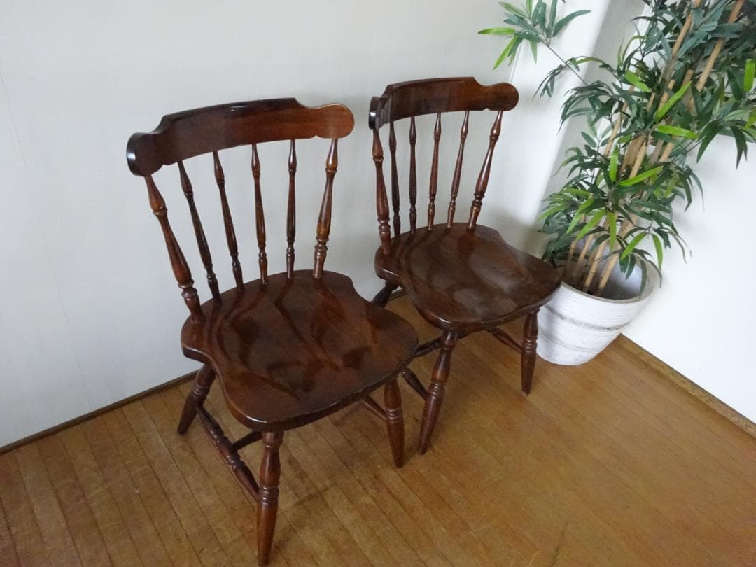 キツツキ　穂高　カントリー　ウィンザーチェア　ダイニングチェア　2脚セット