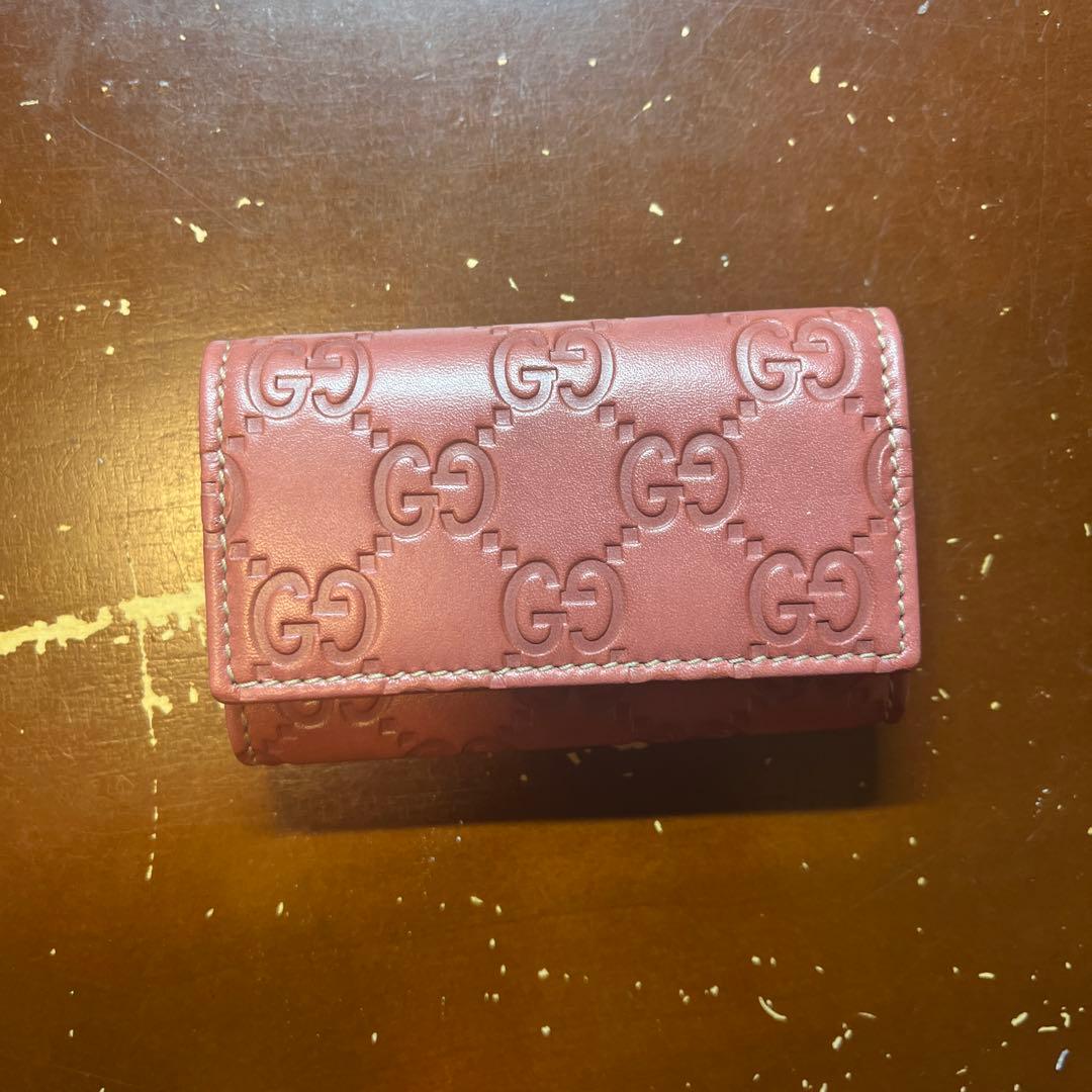 GUCCI GGパターン ピンクキーケース 正規品