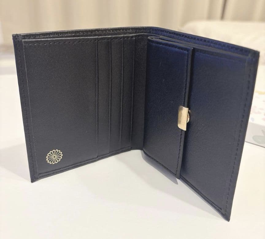 皇居財布　限定品 2つ折り財布　本革　ブラック