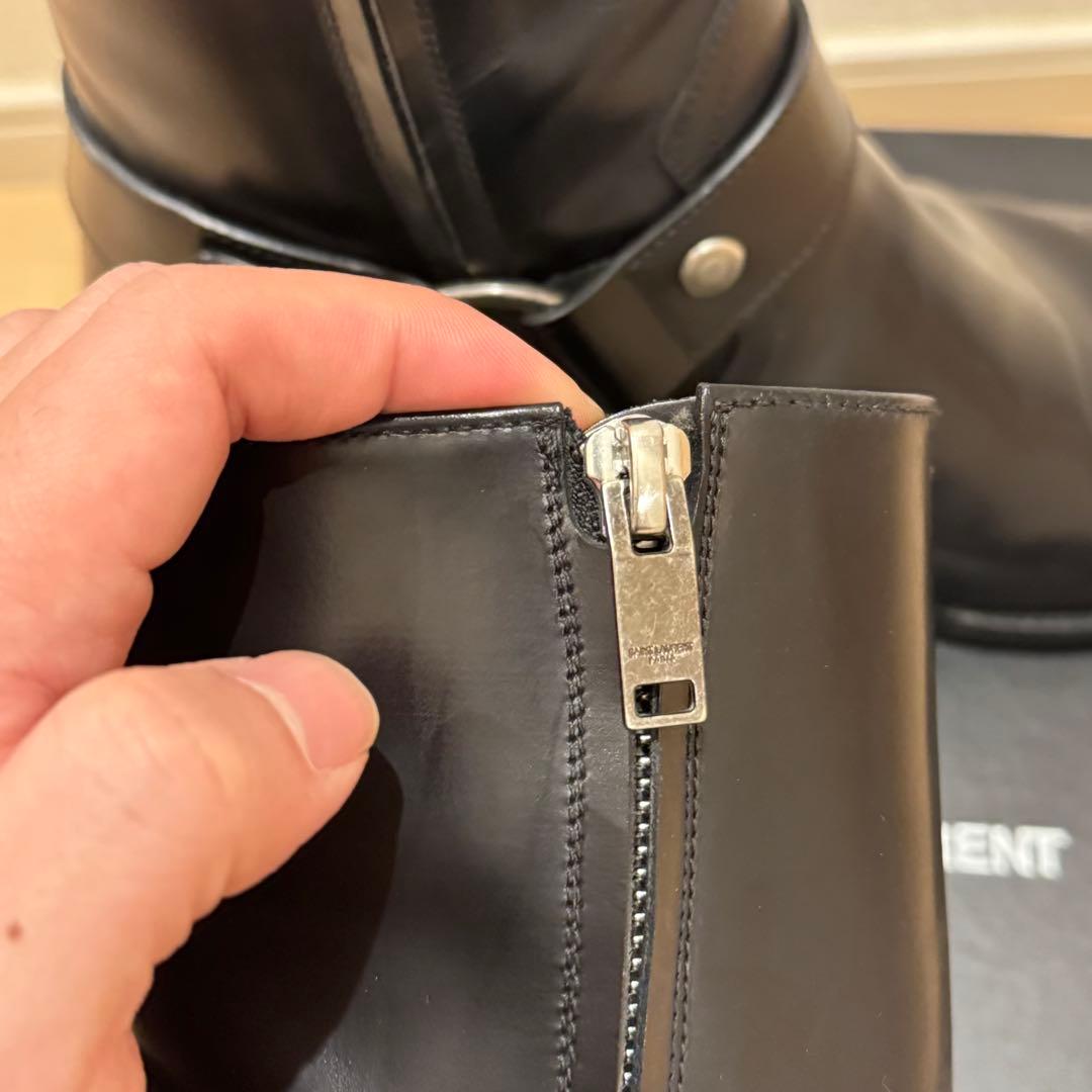 正規品 SAINT LAURENT サンローラン レザー リングブーツ39.5