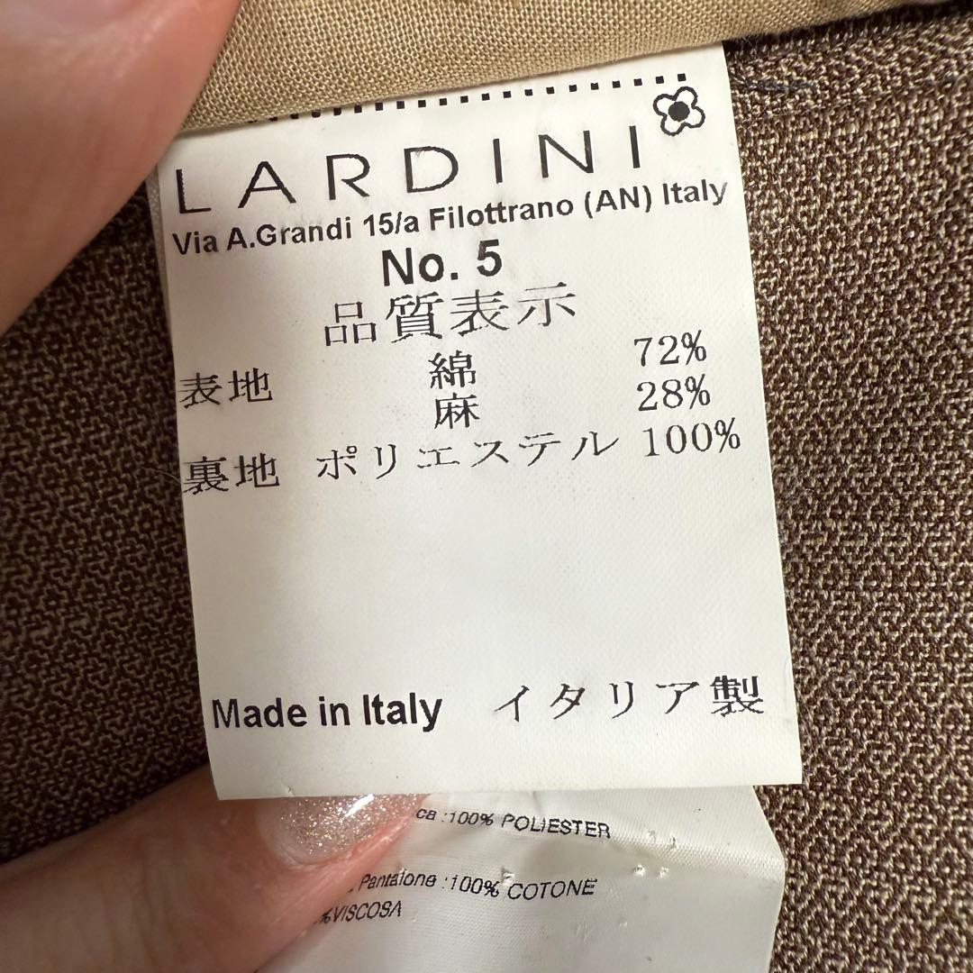 LARDINI ラルディーニ コットンリネン セットアップ ブラウン 50