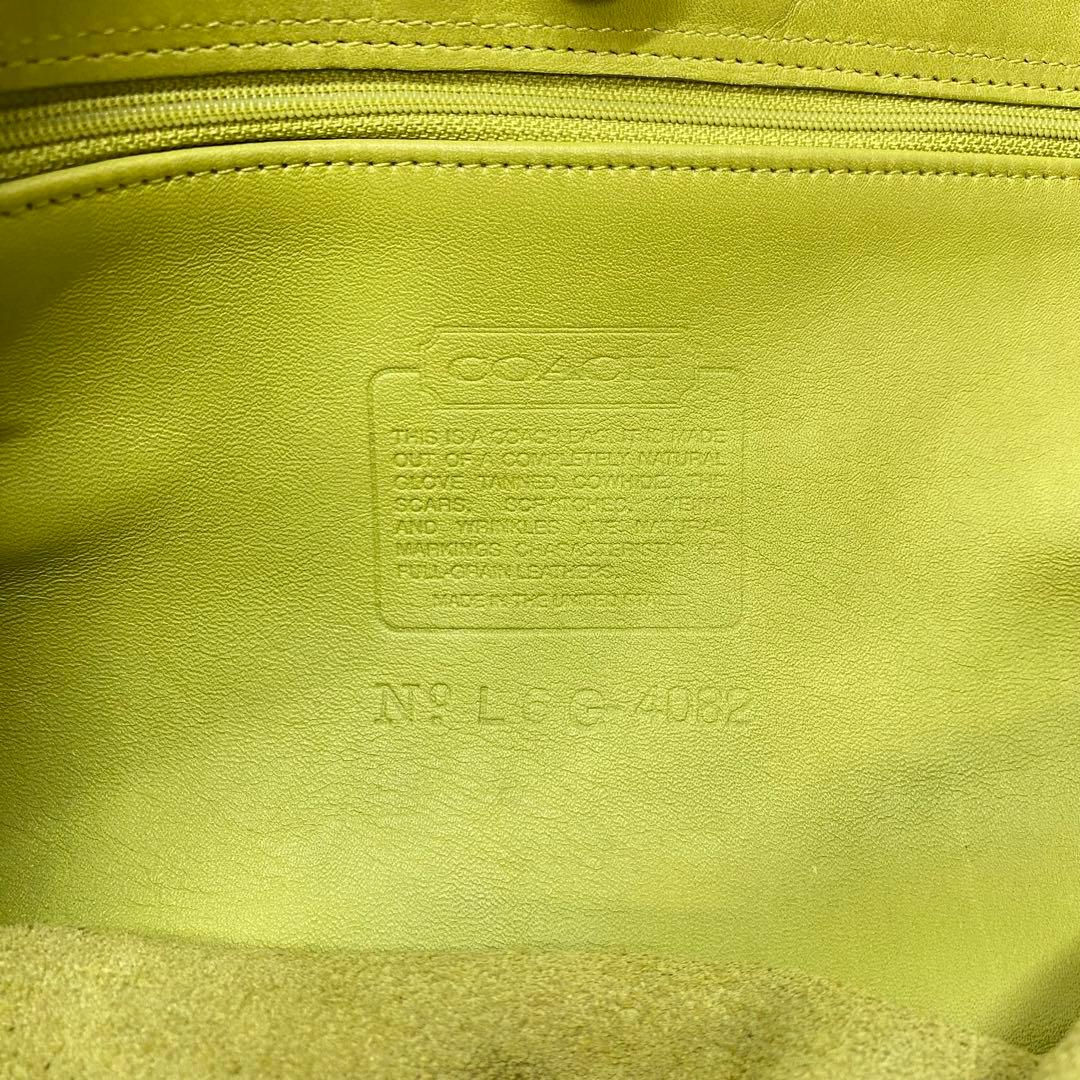 オールドコーチ 4082 グリーン 大容量トートバッグ 黄緑 レザー