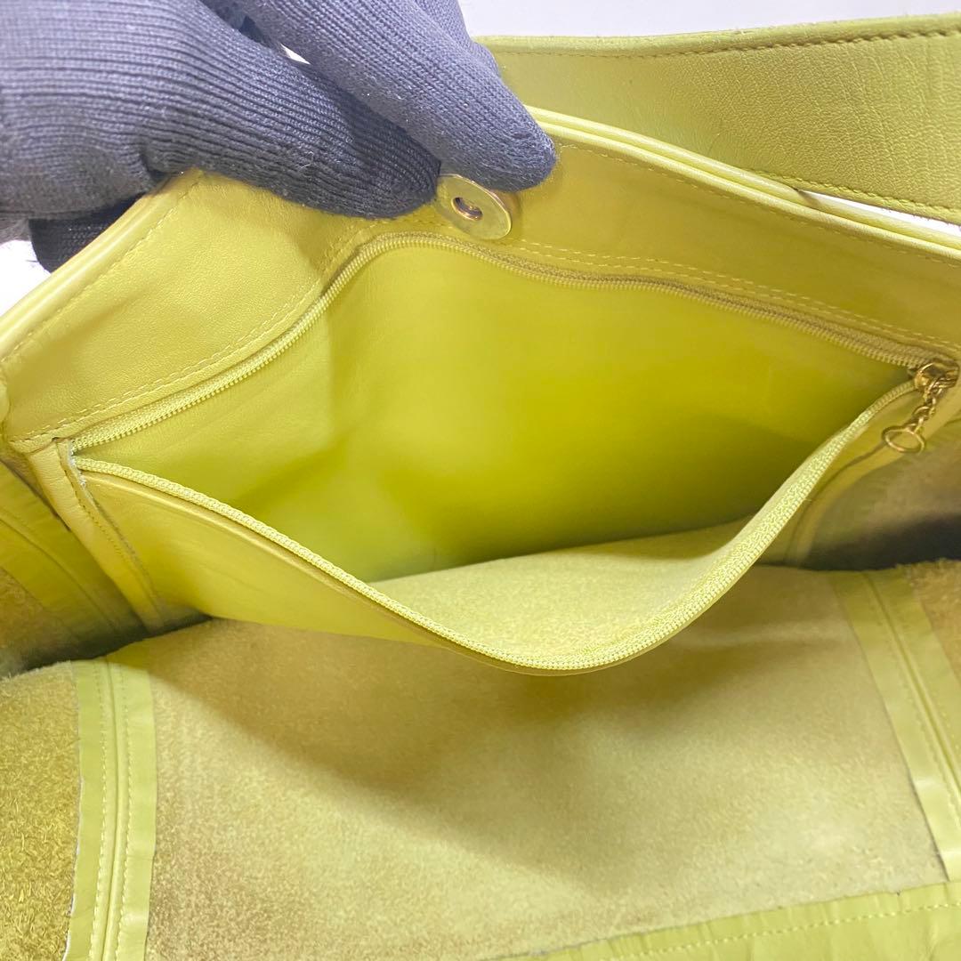 オールドコーチ 4082 グリーン 大容量トートバッグ 黄緑 レザー