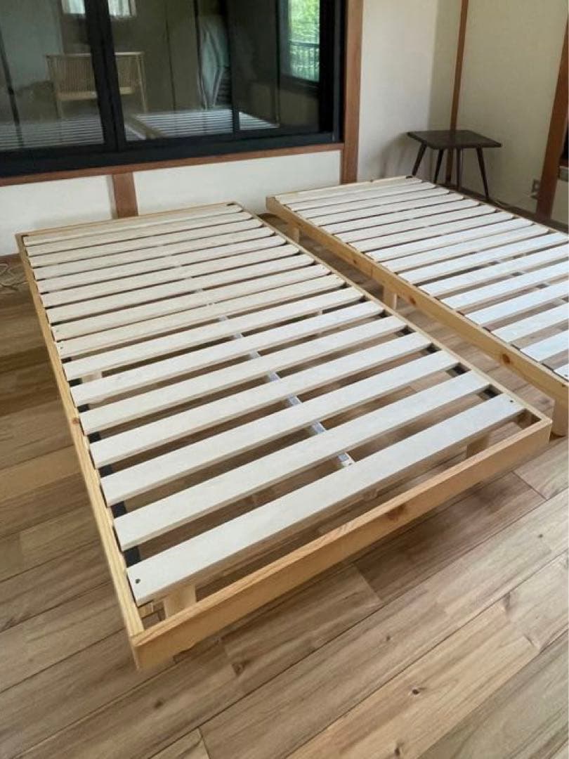 シングル 脚付きヘッドレスすのこベッド (SRN NA)