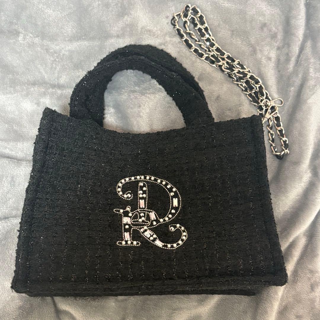 ダーリッチ DRビジューミニトートバッグ BLK