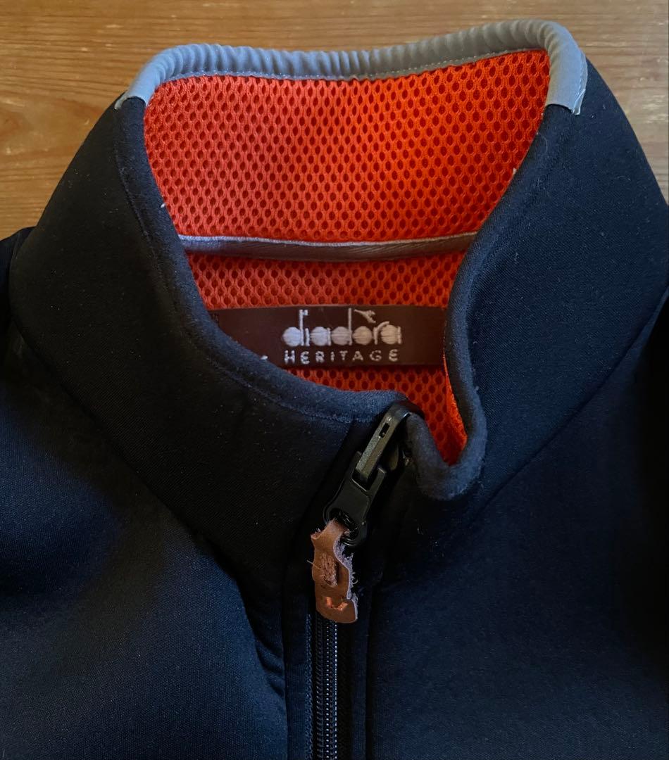 diadora HERITAG 新品　リバーシブル仕様　ジャージ　黒/グレー