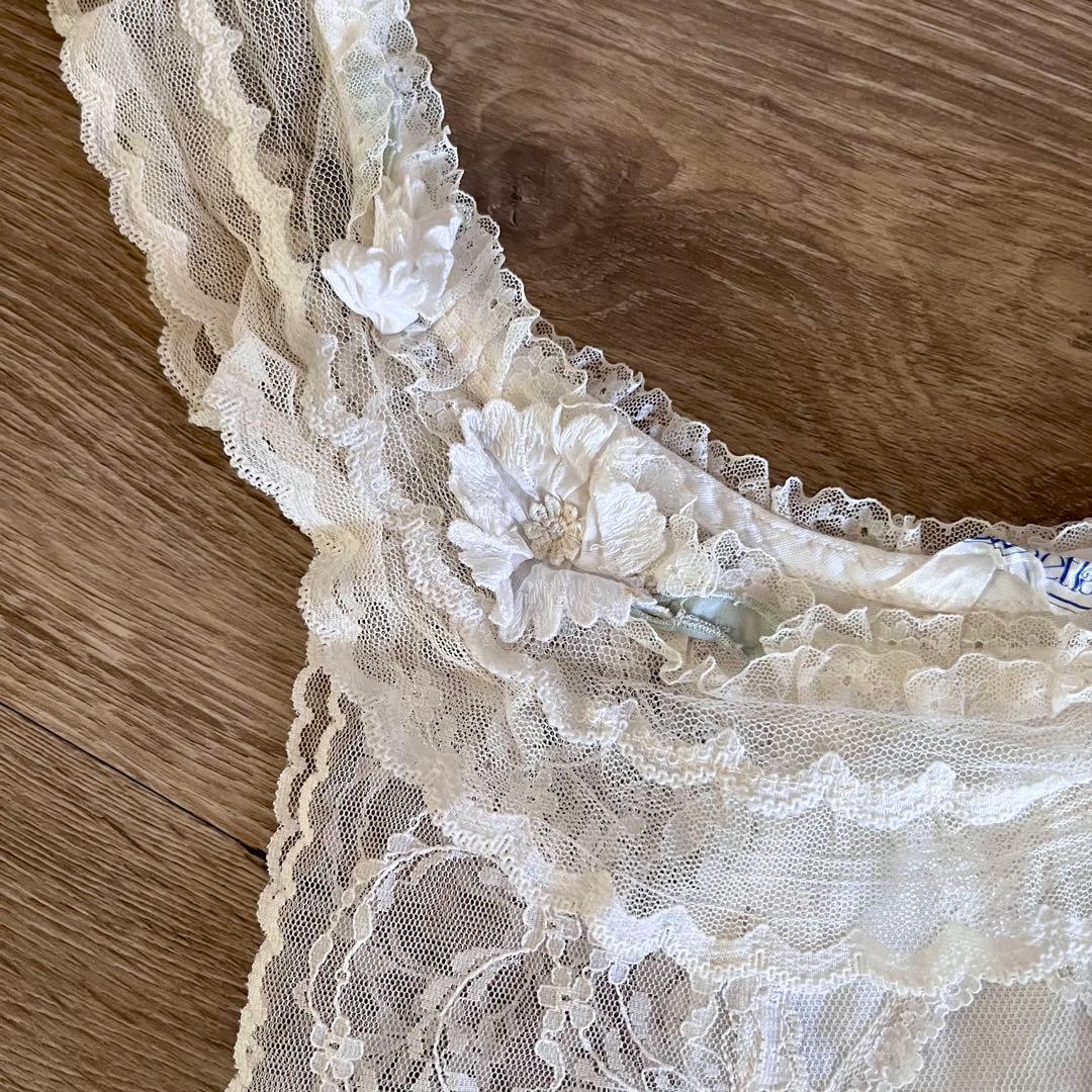 さえら レース エプロン ヴィンテージ チュール