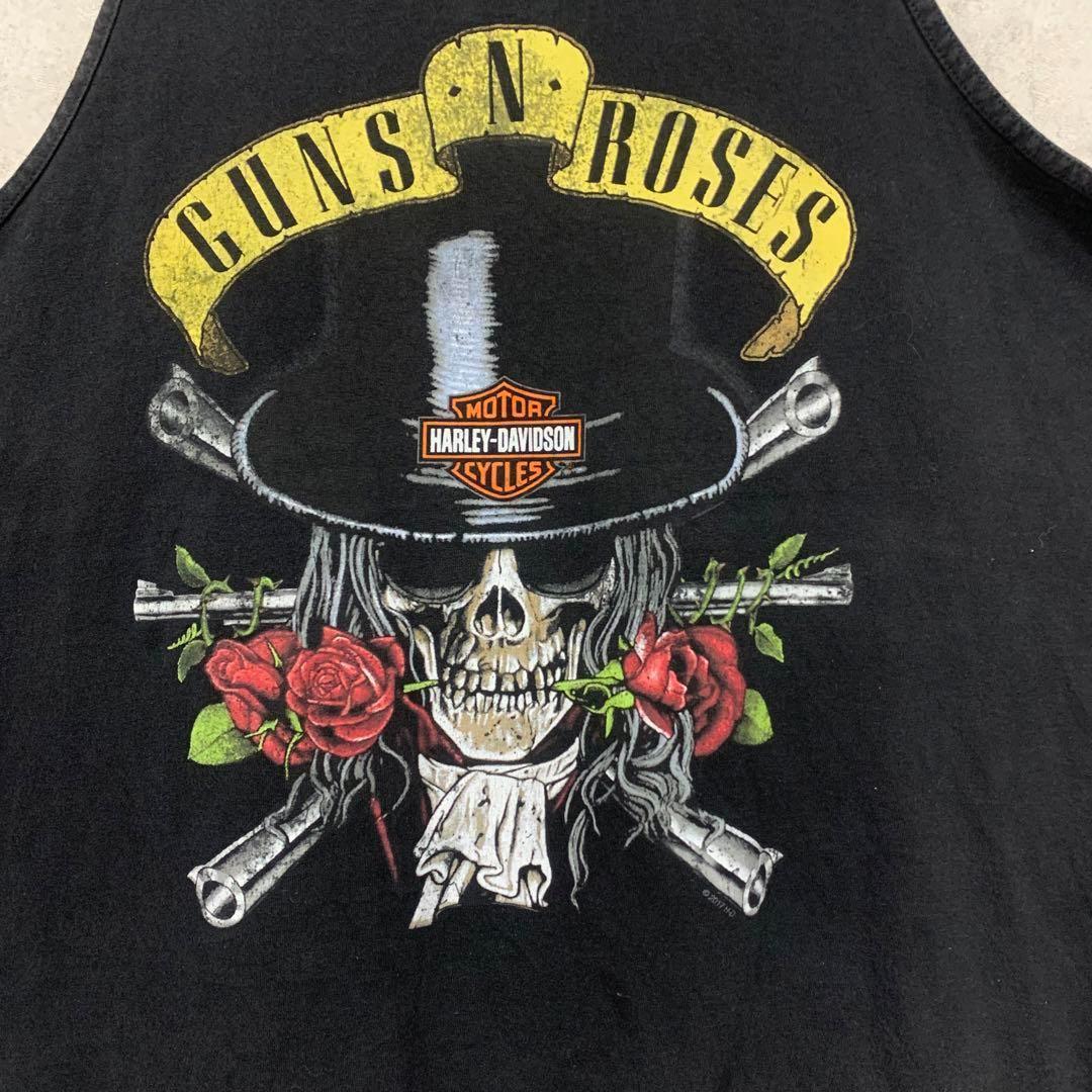 【希少3XL☆メキシコ】ハーレーダビットソン×ガンズアンドローゼス タンクトップ