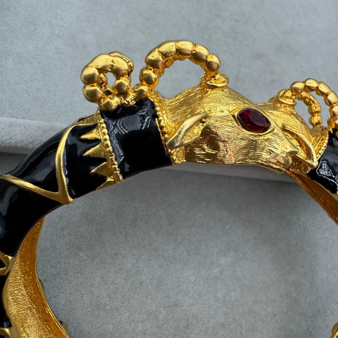 【保管袋付き】KENNETH JAY LANE バングル　ドラゴン　ストーン