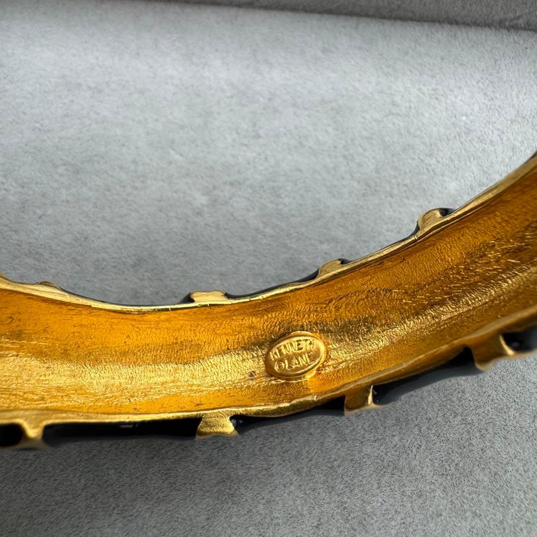 【保管袋付き】KENNETH JAY LANE バングル　ドラゴン　ストーン