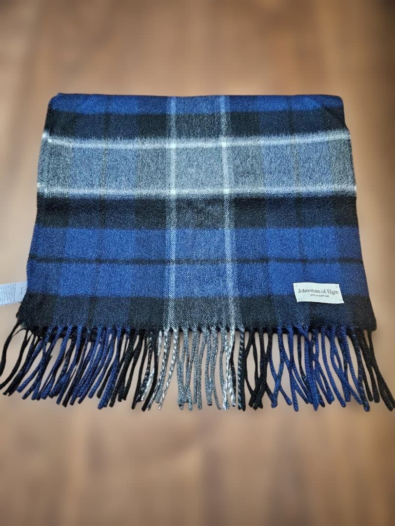 Johnstons of Elgin カシミヤ マフラー チェック柄