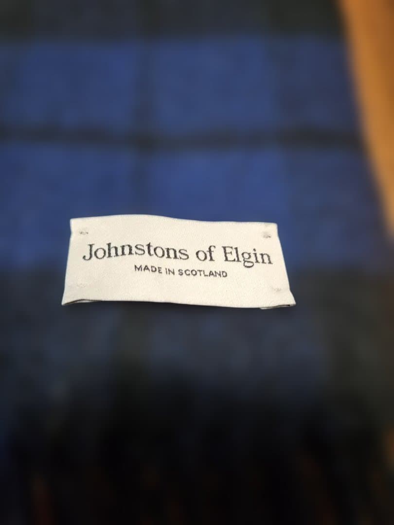 Johnstons of Elgin カシミヤ マフラー チェック柄
