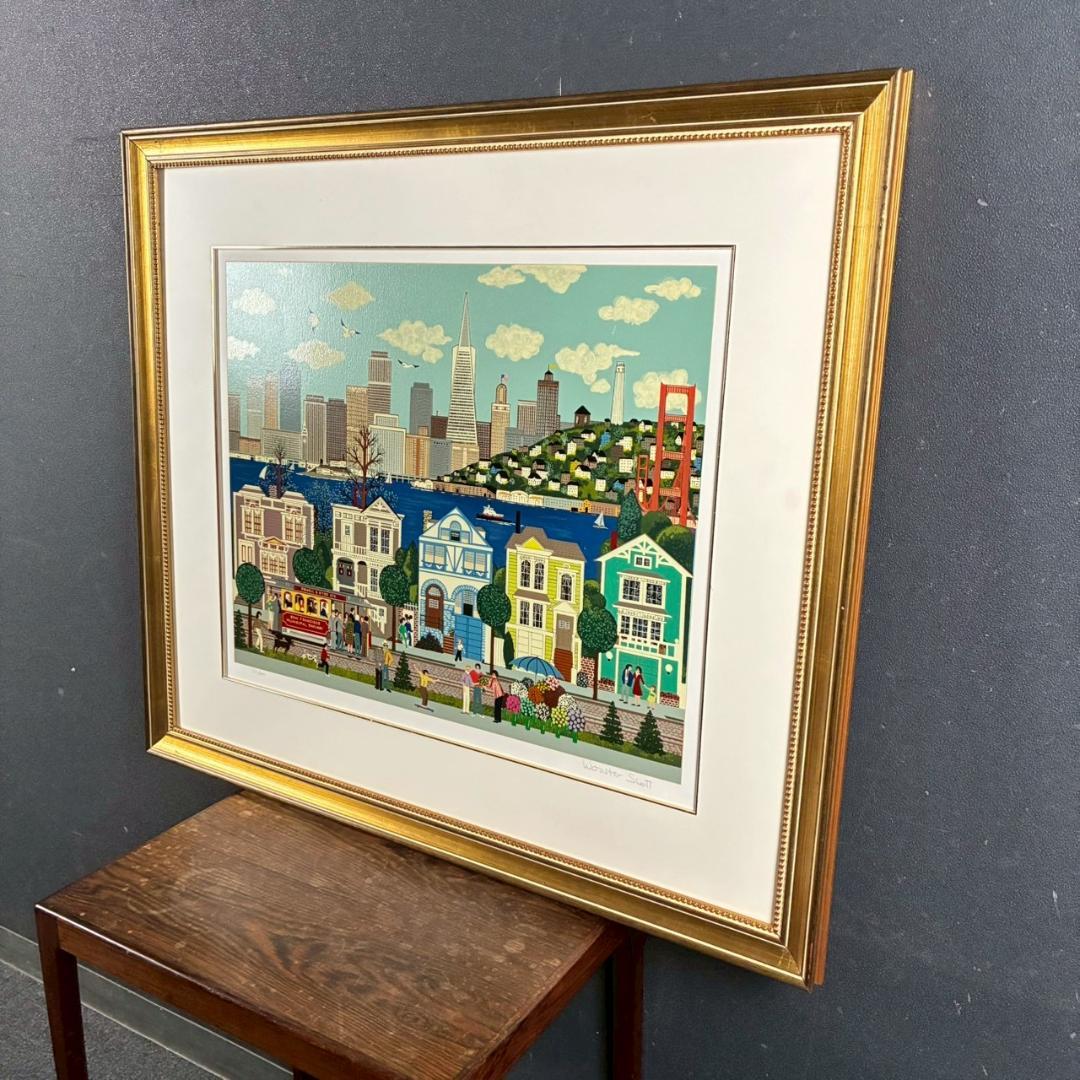 ジェーン・ウースター・スコット「サンフランシスコ」シルクスクリーン 直筆サイン入