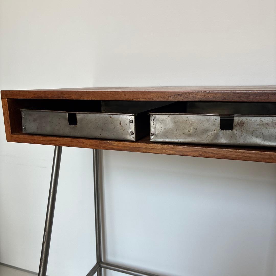 チーク材 無垢材 ヴィンテージデスク / 作業台 / コンソールテーブル