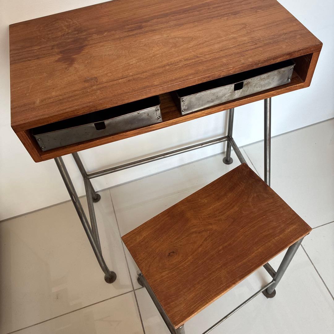 チーク材 無垢材 ヴィンテージデスク / 作業台 / コンソールテーブル