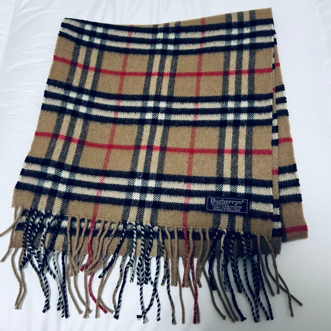 BURBERRYバーバリー マフラー カシミヤ100%ノバチェック