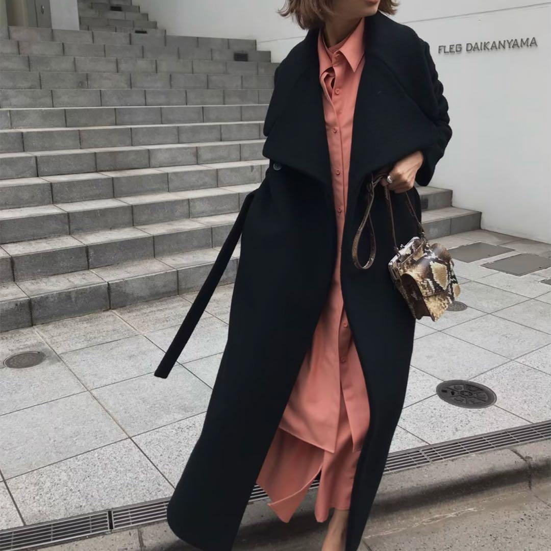 ameri vintage アメリ ヴィンテージ ロングコート S ブラック