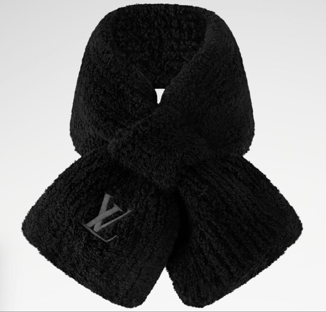 【新品】ルイヴィトン マフラー・オンリーLVミニコンフィ ノワール