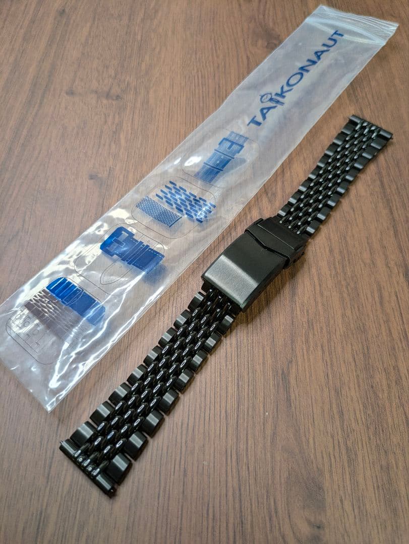 未使用 タイコノート 20mm GomaBOR DLCブラック ストレートエンド