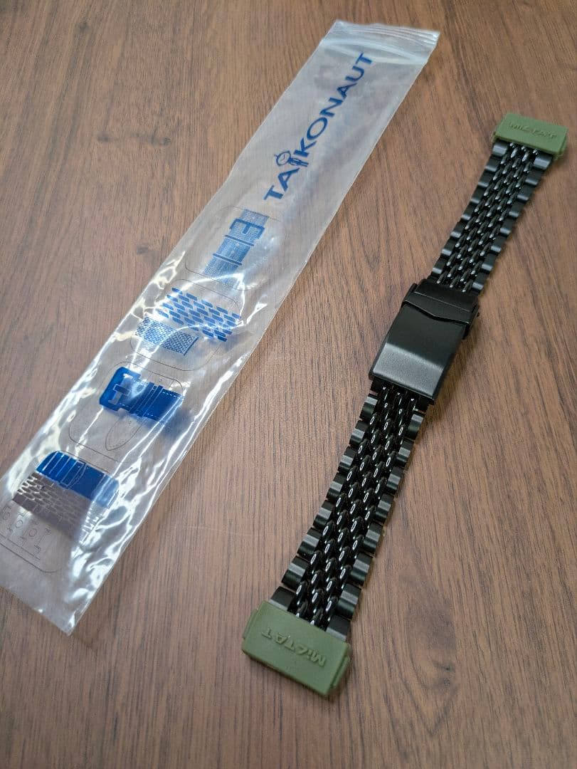 未使用 タイコノート 20mm GomaBOR DLCブラック ストレートエンド