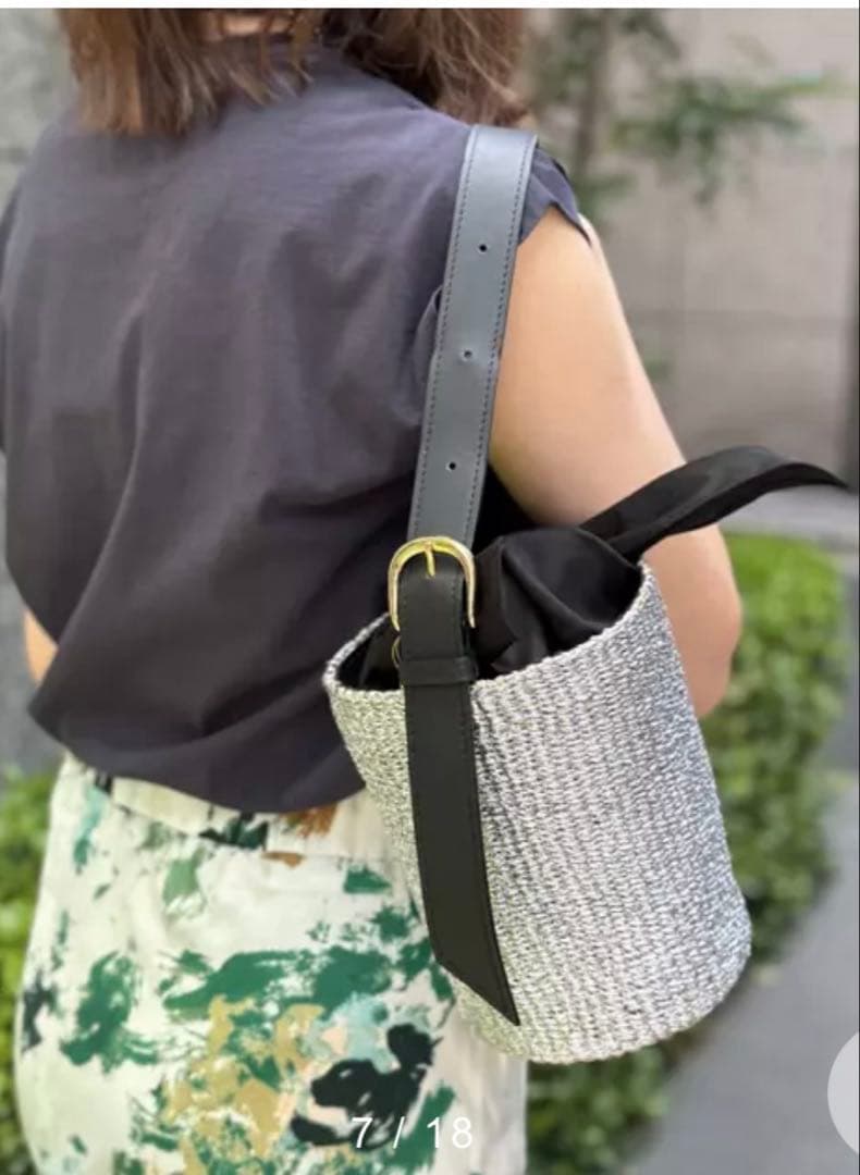 ヤマダヤ　ガルン　ヴィオラドーロ MIRO アバカメタリックバケツバッグ