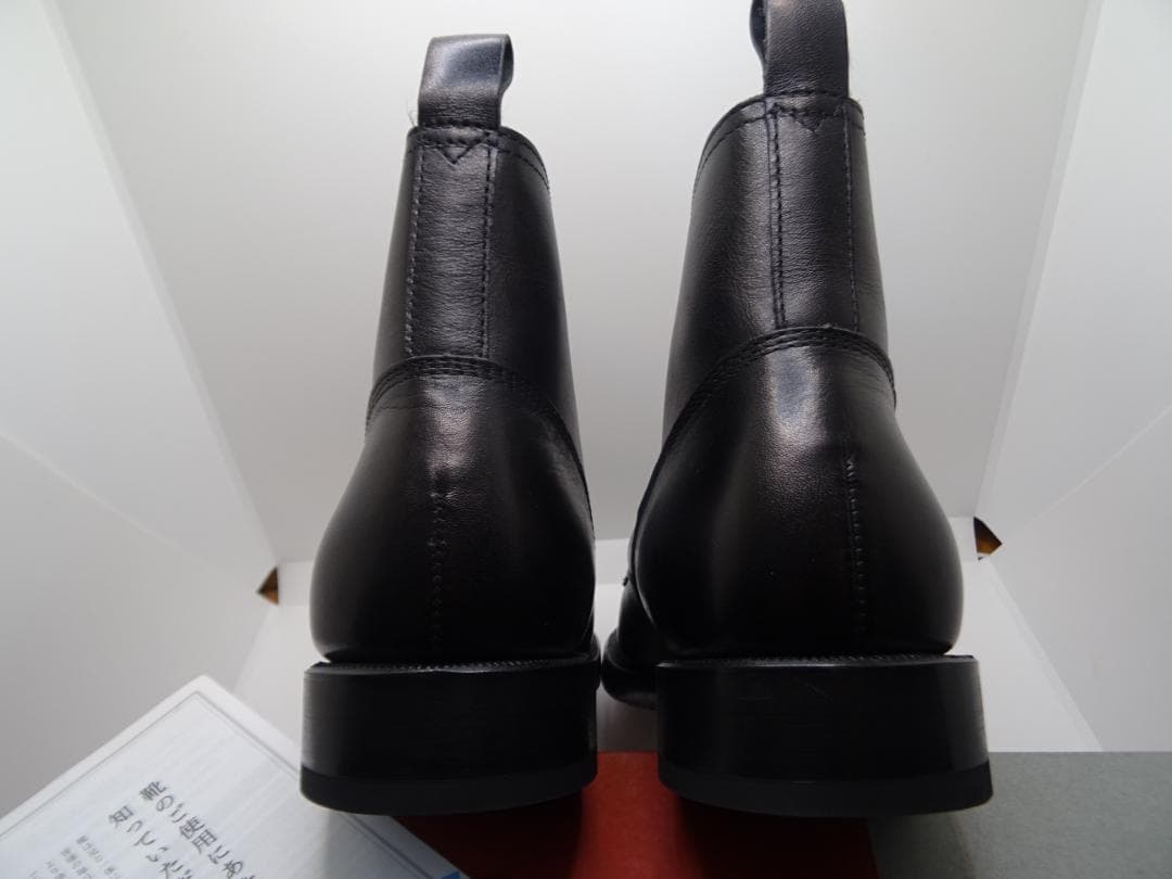 m*a様 リーガルレースアップブーツ黒24.5cmクロム鞣し栃木レザーグッドイヤ
