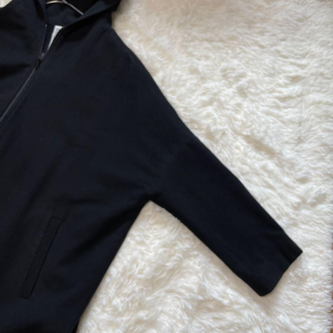 BEARDSLEY メルトンウール混　フーディコート ビッグシルエット　ブラック